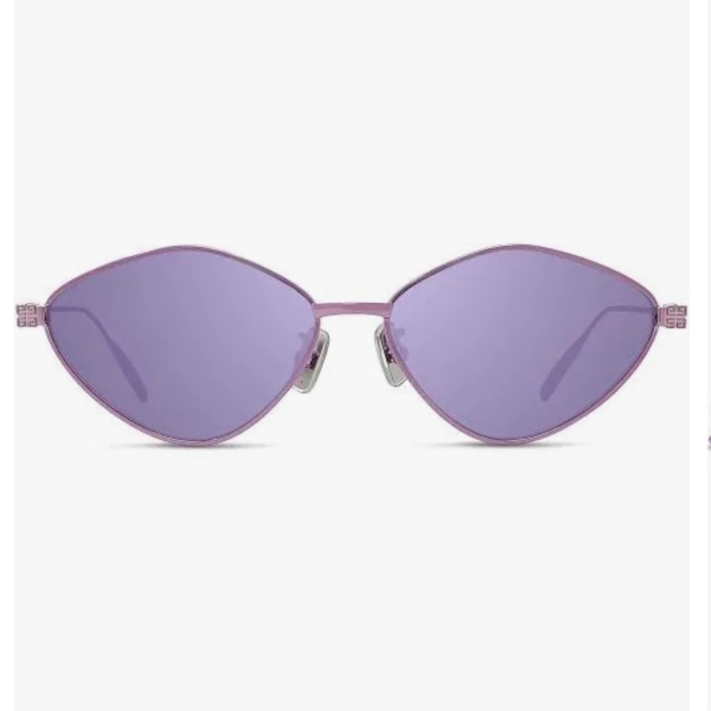 Givenchy GV Speed 57mm Geometric Sunglasses in Shiny Pink /Smoke Mirror